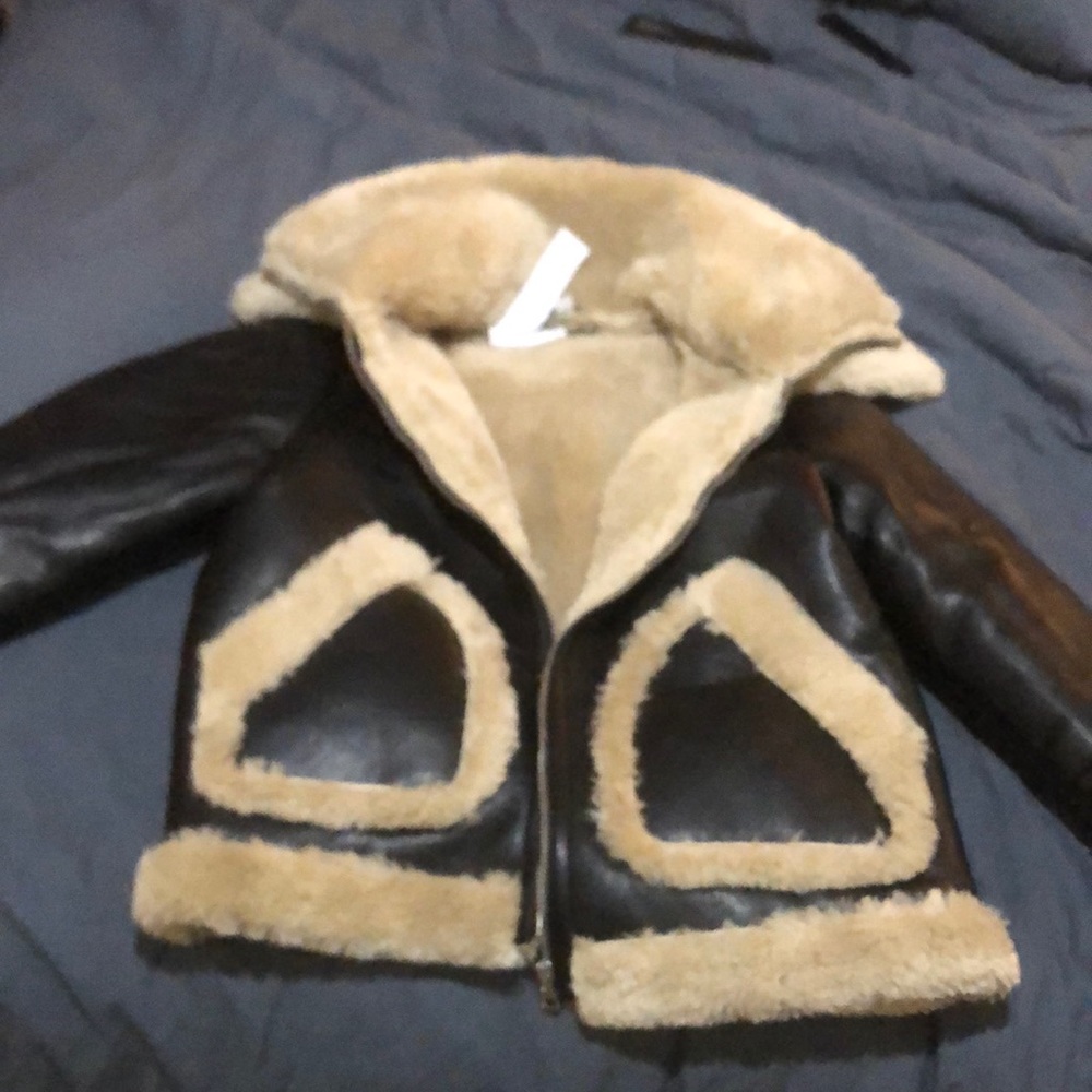 Top shop bomber shearling coat. Brand new with tags